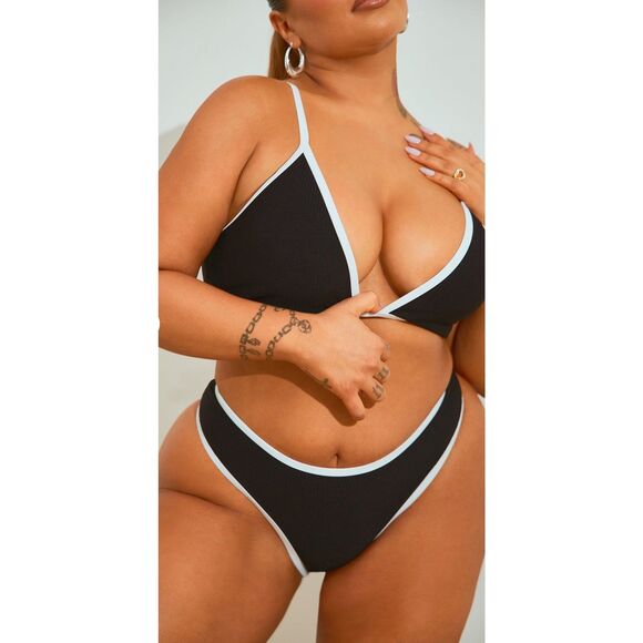 Brand New- Black Cut-Out Bikini Set – Plus Size 1X - Picture 1 of 3